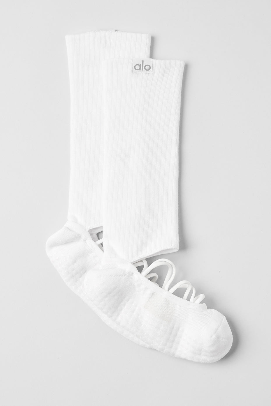 Women's Strappy Siren Grip Sock - White