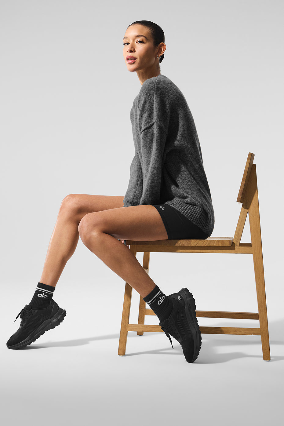 Unisex Wool Cashmere New Class Crewneck Sweater - Platinum Grey
