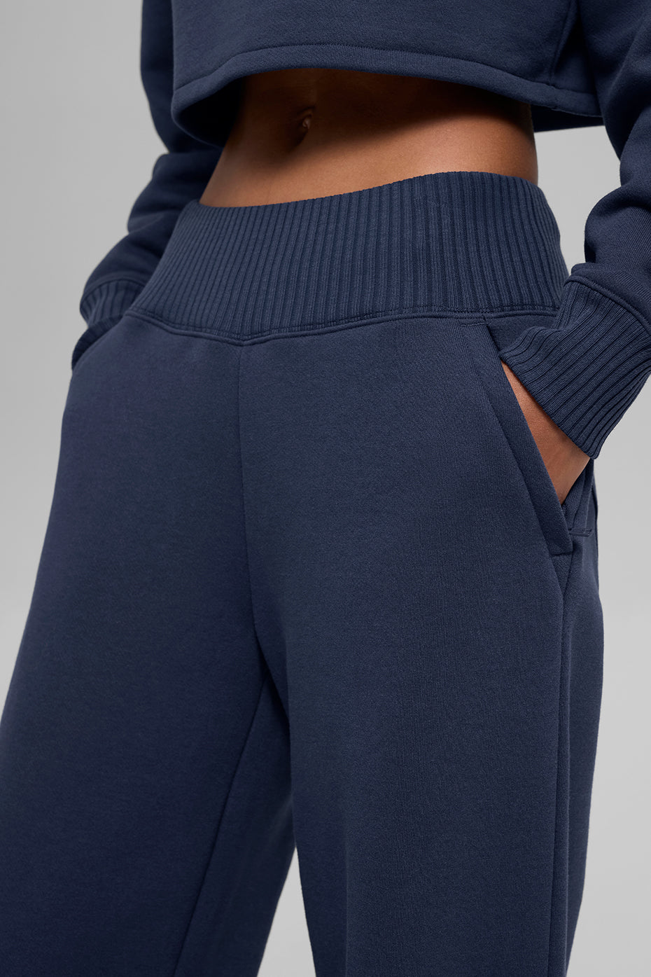 Serenity Wide Leg Sweatpant - Navy