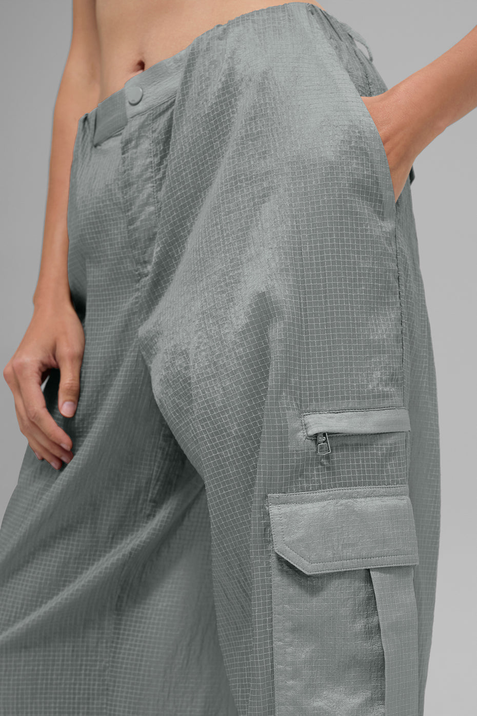 Sheer Game Time Wide Leg Jogger - Lunar Grey