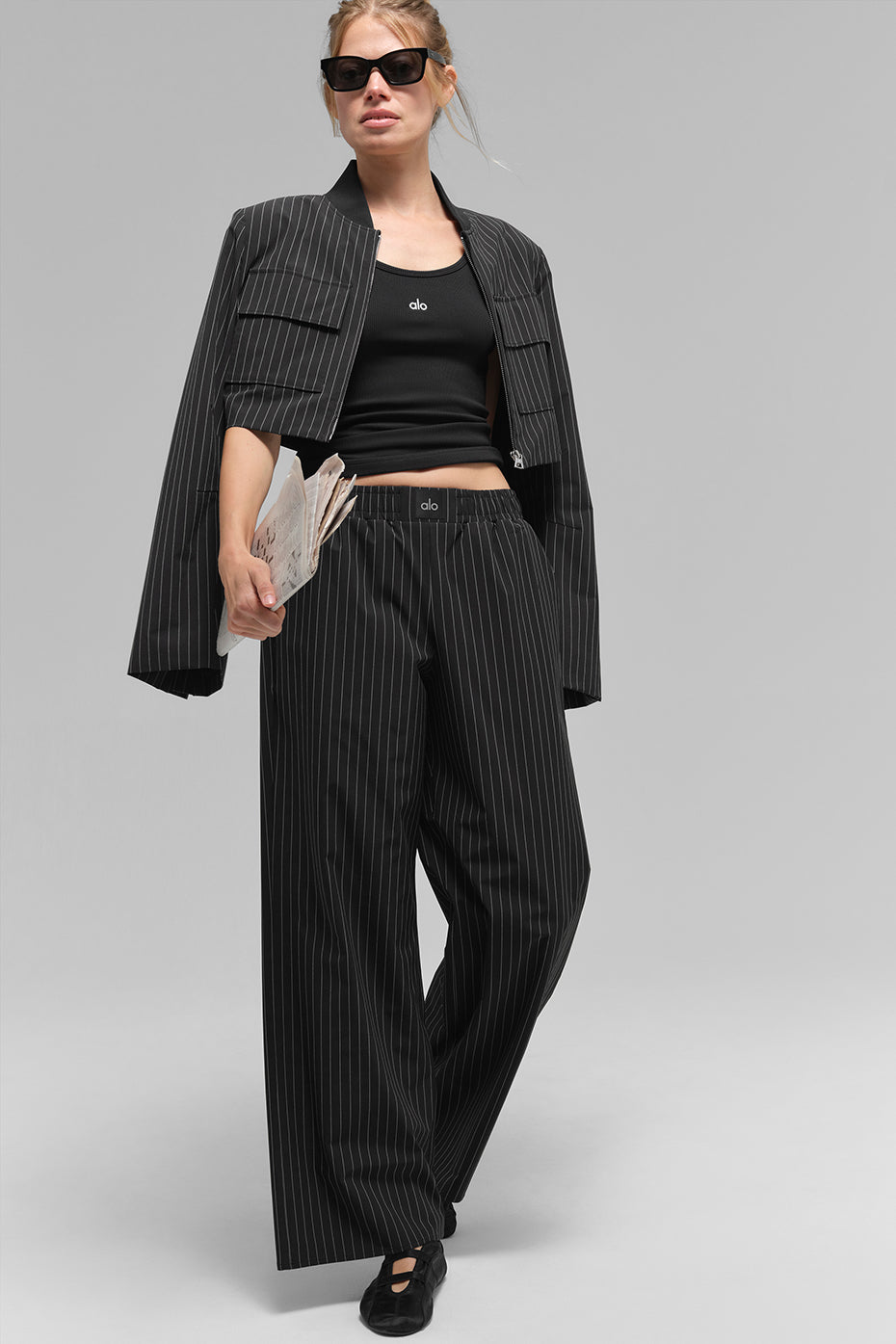 Pinstripe Daylight Boxer Pant (Regular) - Black/Titanium